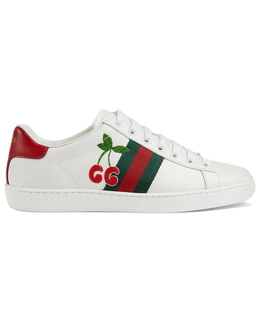 Gucci White (Wmns) Ace Gg 'Cherry'