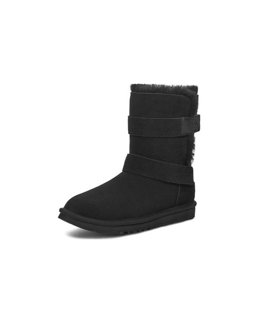 Ugg Black (Wmns) Bailey Graphic Logo Strap Boot