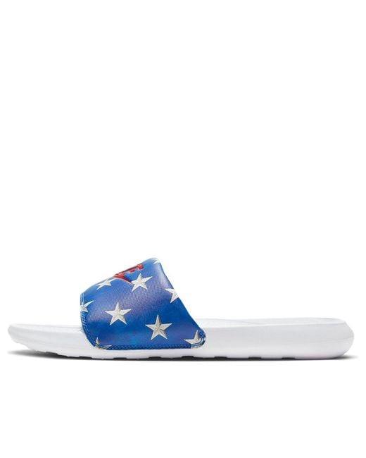 Nike Blue Victori One Printed Slide 'Stars' for men
