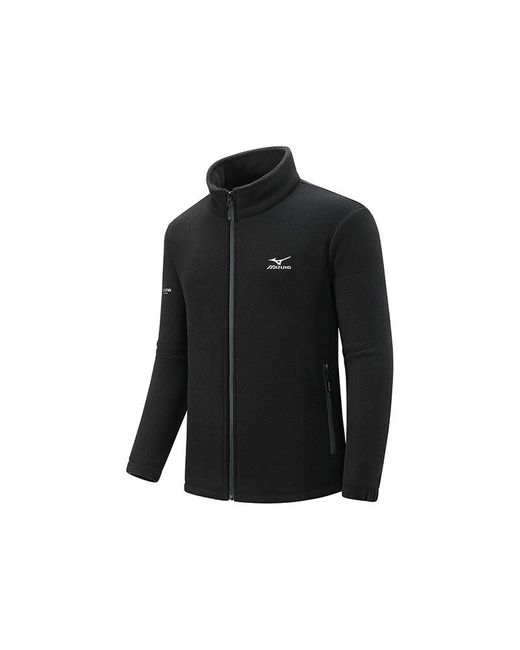 Mizuno Black Logo Fleece Jacket for men