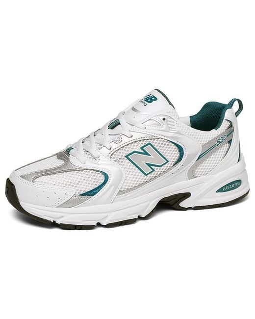 New Balance White 530 Metallic' for men