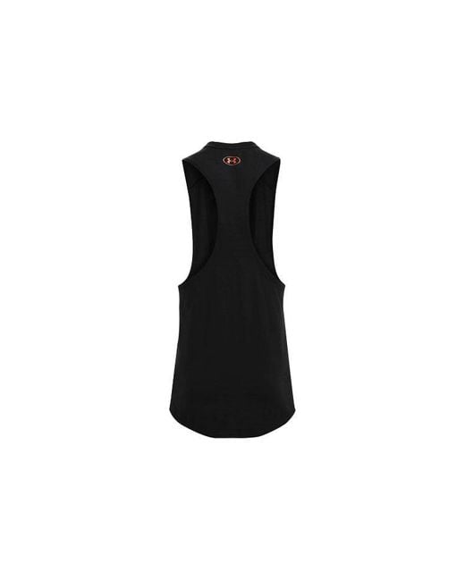 Under Armour Black Project Rock Charged Cotton Tank for men