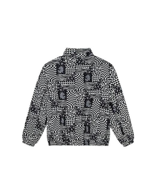 Vans Black Ss22 Grid Full Print Jacket Couple Style for men
