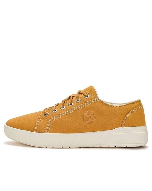 Timberland Brown Seneca Bay Fabric Oxford Shoes 'Wheat' for men