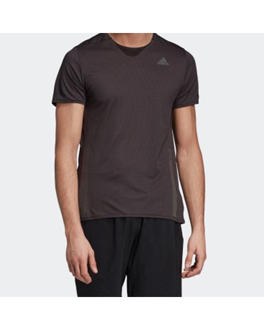 Adidas Black 25/7 Tee Chill Running Sports Short Sleeve for men