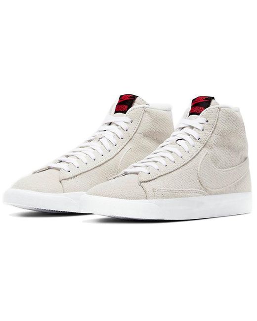 Nike White Stranger Things X Blazer Mid Qs 'Upside Down' for men