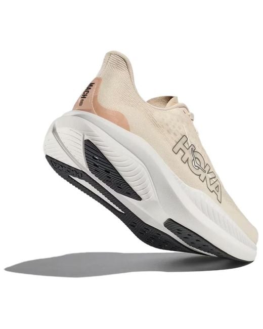 Hoka One One White (Wmns) Mach 6 'Eggnog Vanilla'