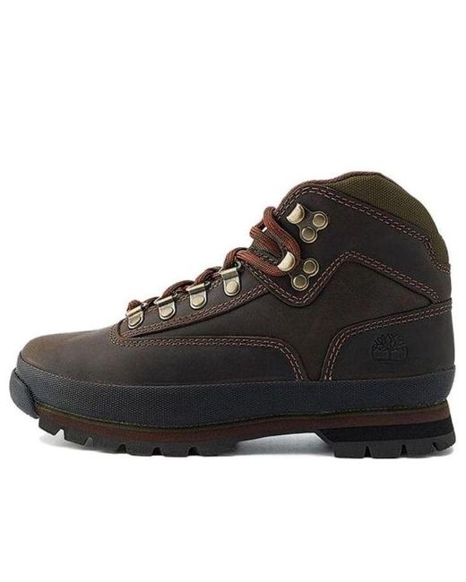 Timberland Black Euro Hiker Ankle Boots