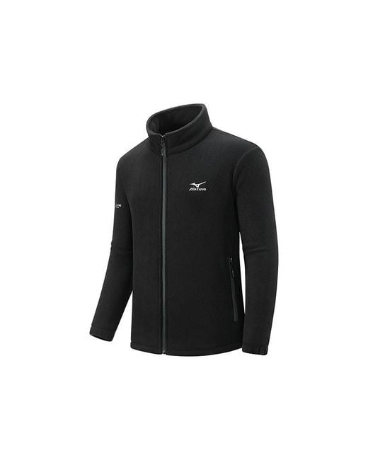 Mizuno Black Logo Fleece Jacket for men