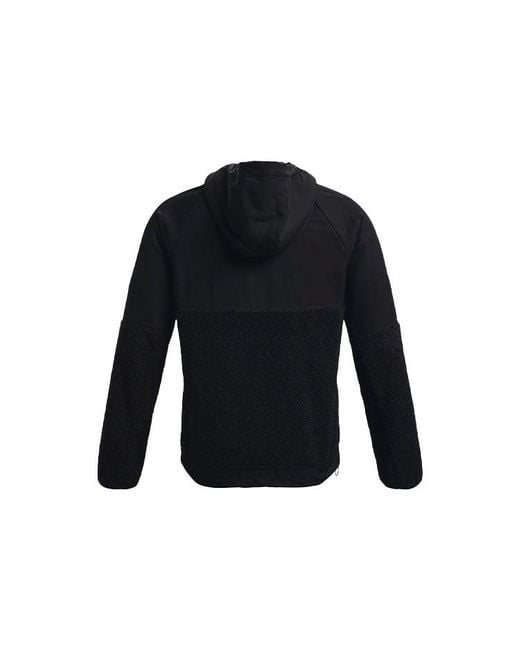 Under Armour Blue Mission Boucle Anorak Hoodie for men