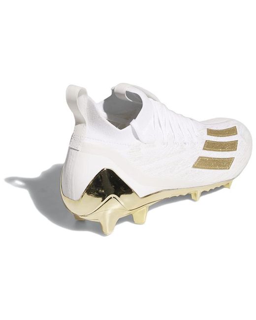 Adidas White Adizero Cleats Primeknit Metallic' for men