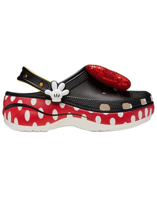 CROCSTM Red (Wmns) X Minnie Mouse Classic Platform Clogs