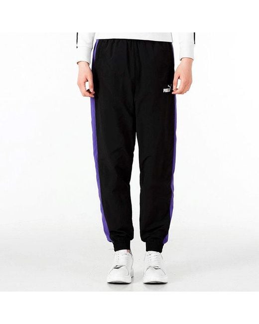 PUMA Black Panel Woven Pants for men