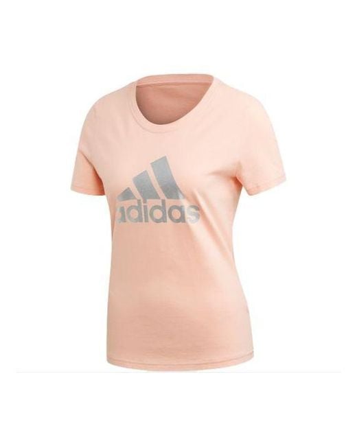 Adidas Pink (Wmns) Sports Stylish Short Sleeve