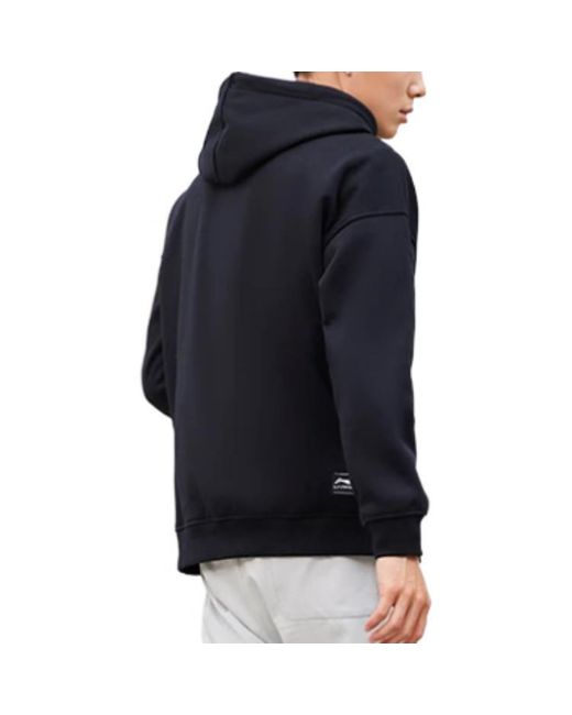 Li-ning Blue I Never Walk Backwards Graphic Hoodie for men