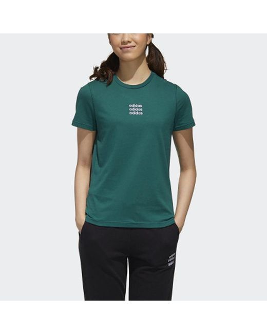 Adidas Green (Wmns) Neo Casual Sports Short Sleeve Forest