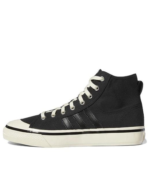 Adidas Black Nizza Hi Rf 74 Shoes 'Core' for men