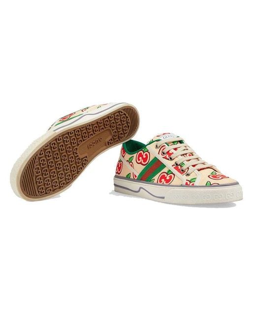 Gucci Red (Wmns) Tennis 1977 'Gg Apple Print'