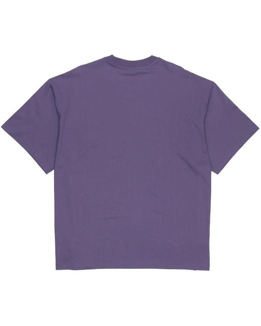 Adidas Purple Originals C Tee Solid Color Small Label Loose Sports Short Sleeve Couple Style for men
