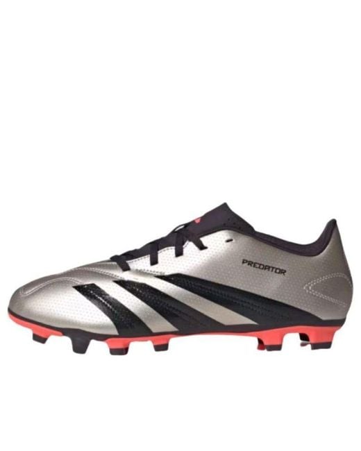 Adidas Gray Predator Club 'Platinum Metallic Aurora Turbo' for men