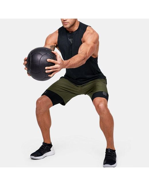 Under Armour Green Project Rock Unstoppable Shorts for men