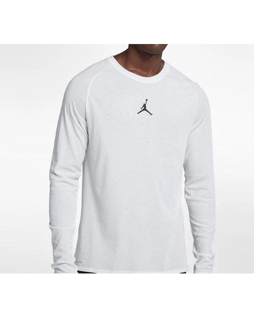 Nike White 23 Alpha Dri-Fit Back Printing Long Sleeves for men
