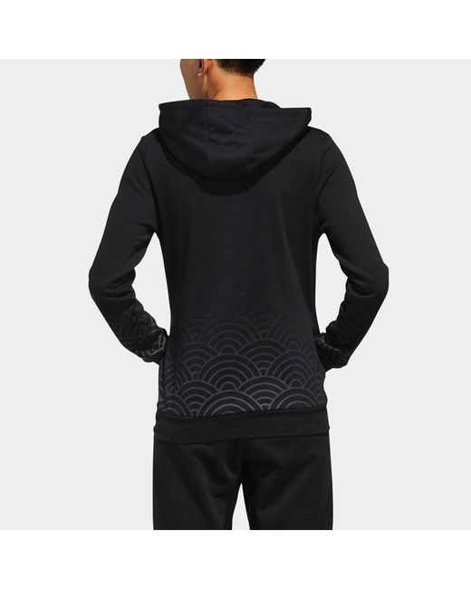 Adidas Blue Neo Sweat Hoody Knitted Hooded Sweater for men