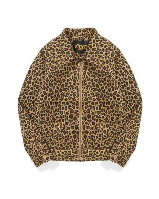 Drew House Brown Cotton Twill Gas Jacket 'Cheetah' for men