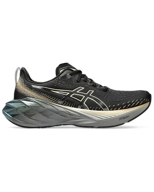 Asics Black Novablast 4 Platinum Champagne' for men