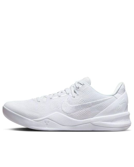 Nike White Kobe 8 Protro 'Halo Triple' for men