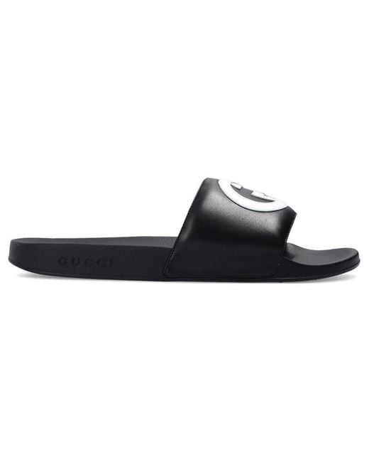 Gucci Blue Slide 'Interlocking G for men