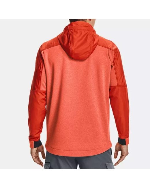 Under Armour Red Coldgear Swacket Jacket 'Coral' for men