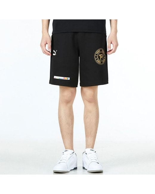PUMA Black Mix Badge Shorts for men