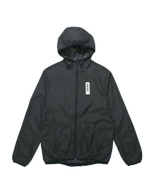 Adidas Green Casual Sports Hooded Windproof Woven Jacket for men