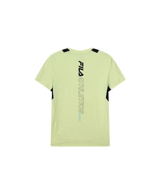 Fila Green Logo Letter Printing Round Collar for men