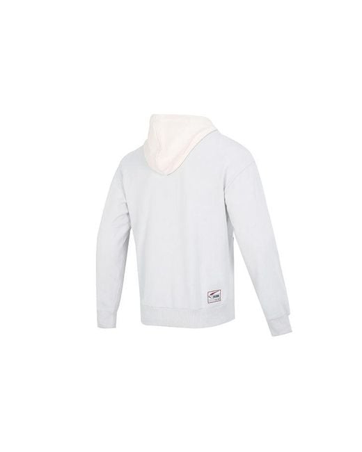 PUMA White Team Badge Team Badge Hoodie for men