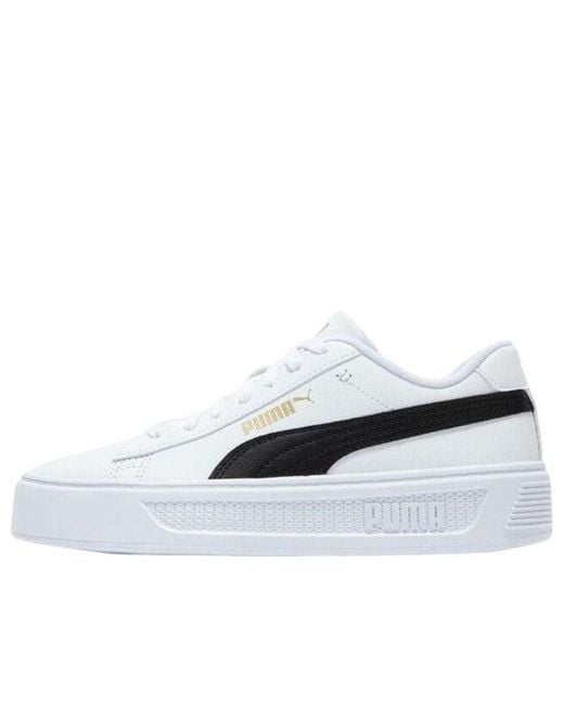 PUMA White (Wmns) Smash Platform V3