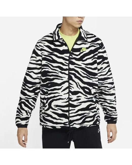 Nike Blue Sportswear Coaches Reversible Fleece Jacket for men