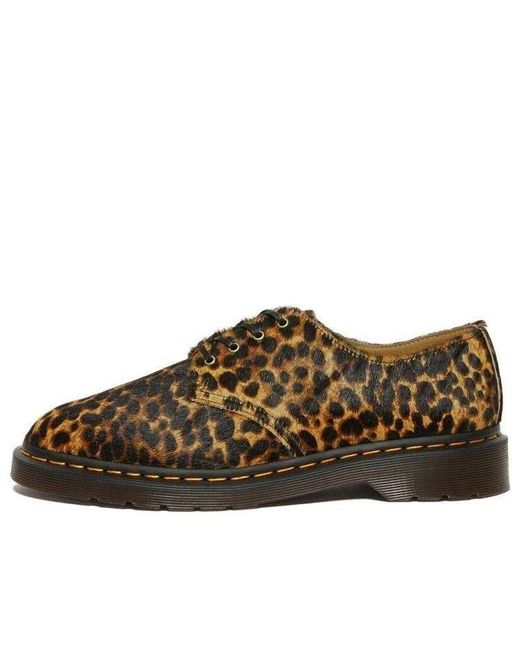 Dr. Martens Brown 1461 Smiths Hair On Print Dress Shoes for men