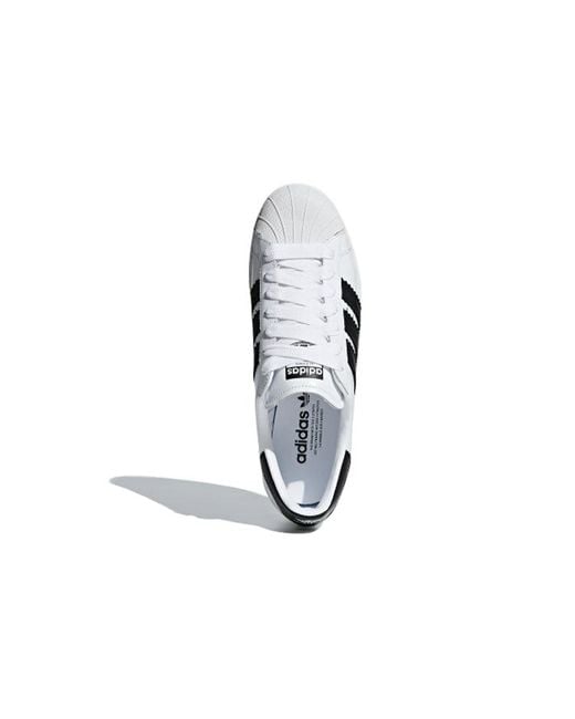 Adidas White Superstar 80S 'Enlarged Stripes' for men