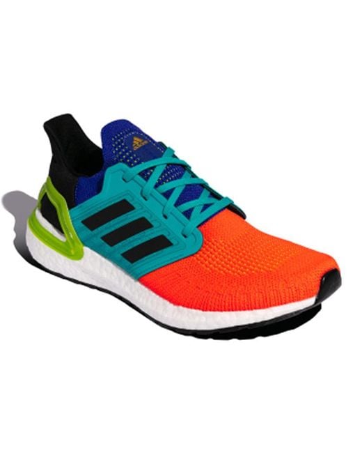 Adidas Ultraboost 20 Shoes Blue/green/orange for men