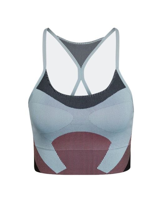 Adidas Gray (Wmns) By Stella Mccartney Truestrength Yoga Knit Light Support Bra