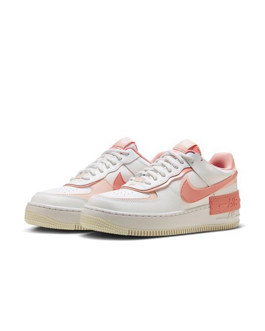 Nike White (Wmns) Air Force 1 Shadow Coral'