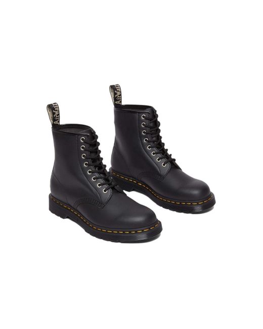 Dr. Martens Black 1460 Genix Nappa Reclaimed Leather Lace Up Boots for men