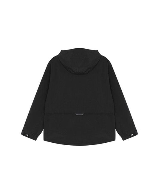 New Balance Black Logo Ss22 Embroidered Colorblock Hooded Jacket