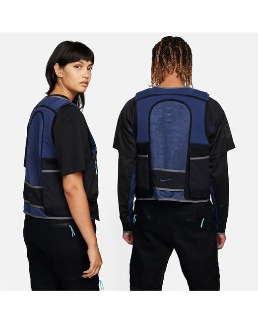 Nike Blue Ispa Gilet 2.0 Vest Midnight' for men