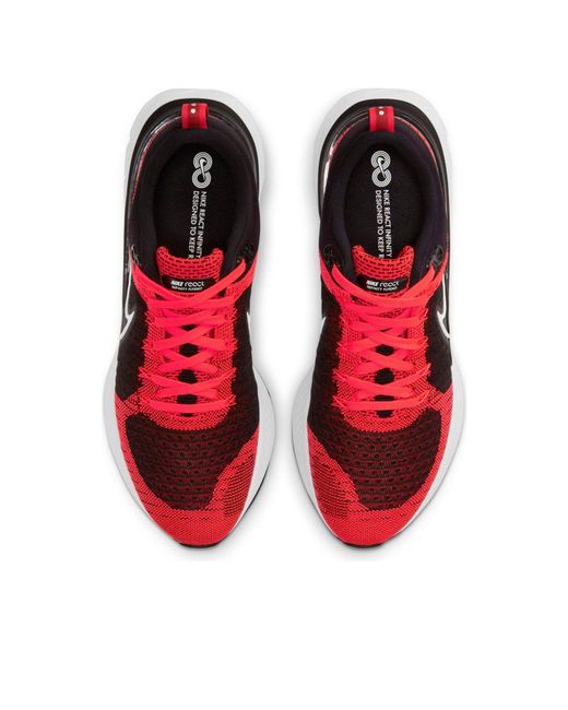 Nike Red React Infinity Run Flyknit 2 'Bright Crimson' for men