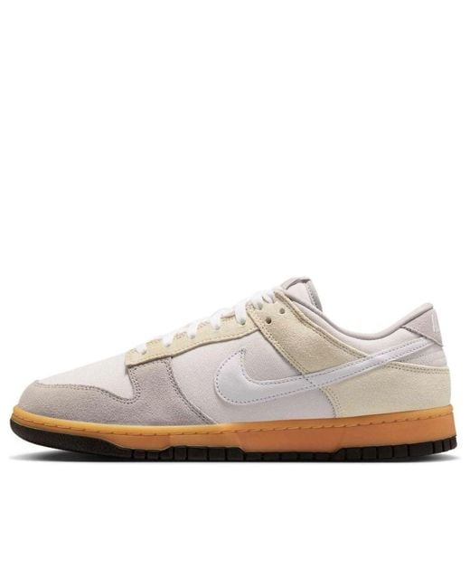 Nike White Dunk Low 'Suede & Canvas' for men