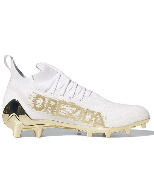 Adidas White Adizero Cleats Primeknit Metallic' for men