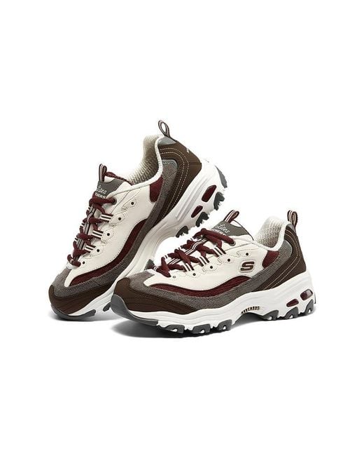 Skechers White (Wmns) D'Lites 1.0 'Wine'